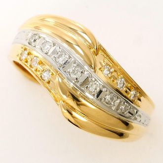 C&A Platinum Yellow Gold Yellow Gold (18K) Platinum Band Ring (Pre-Owned)