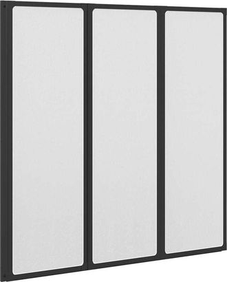 vidaXL Vidaxl - Mampara De Ducha Manual Negro 120 X 2 X 117 Cm Aluminio