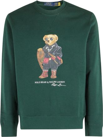 Polo Ralph Lauren Hoodies & sweatvesten, Heren, Groen, M, Katoen, Bear Sweatshirt