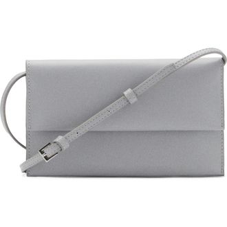 Mango Faux Leather Crossbody Bag in Blue at Nordstrom