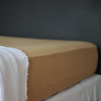 Maison d'&eacute;t&eacute; s&aacute;bana ajustable gasa de algod&oacute;n color camel 180X200X30 CM