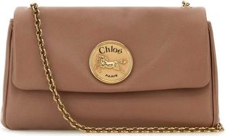 Chlo&eacute; Antiqued Pink Leather Medium Heritage Shoulder Bag