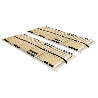 vidaXL Somieres De L&aacute;minas Con 28 Listones 7 Zonas 2 Uds 70x200 Cm Vidaxl