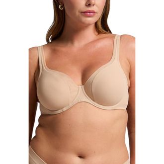 Hunkem&ouml;ller Mesh Non-padded Underwired Bra in Rugby Tan at Nordstrom, Size 36Dd
