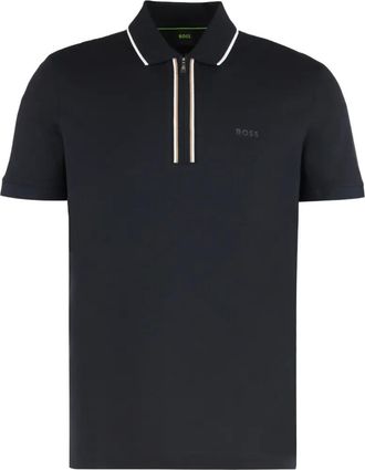 BOSS half-zip polo shirt - Black