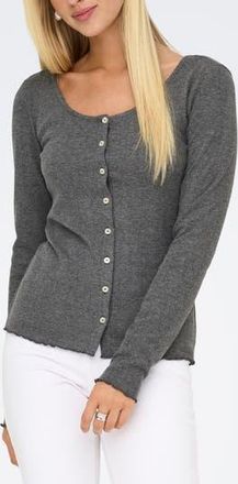Only Tenna Long Sleeve Cardigan in Dark Grey Melange at Nordstrom Rack, Size X-Small