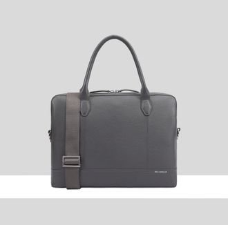 Paul Costelloe Mens Fremont Leather Manbag - Grey - One Size