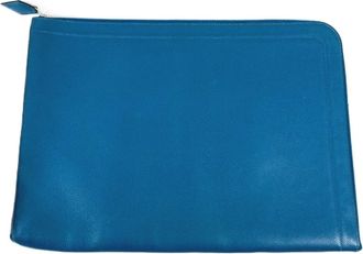 Herm&egrave;s Blue Clutch Bag (Pre-Owned)