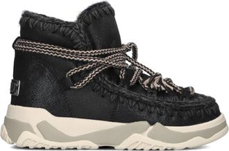 Mou Chunky Lace Laarzen voor Herfst/Winter Stijl - Dames - Winterlaarzen - Zwart - 37 EU - Wol - Schoenen