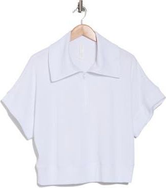 Zella Rejuvenate Quarter Zip Pullover in White at Nordstrom Rack, Size X-Large