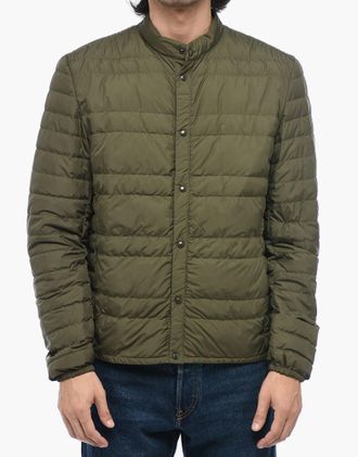 Woolrich Mens Light Quilted Down Jacket Green Clothing > Coats &