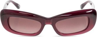Balenciaga Sunglasses, female, Red, Size: ONE SIZE Diva Rectangle Sunglasses