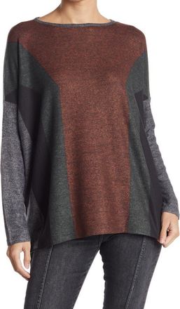 Go Couture Colorblock Top in Black Print 1 at Nordstrom Rack, Size X-Large