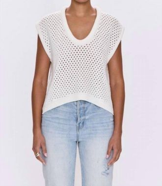 Pistola Denim Beck Knit Top In Le Blanc