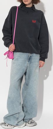 Balenciaga Sweatshirt With Shirt, Womens, Black