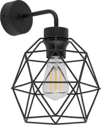 Luminosa Light Designs TK Galaxy Lámpara de pared con marco de alambre, color negro, 1 bombilla E27