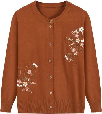 Generic Tidecc Womens Ladies Knitted Cardigan Sweaters Chunky Cable Cardigan Top Grandma Wear Cardigan Coat Jacket Mother Wear (UK, Numeric, 6, 16, Regular, R