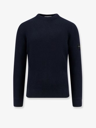 Stone Island Ribbed certified virgin wool sweater - STONE ISLAND - gender_Man