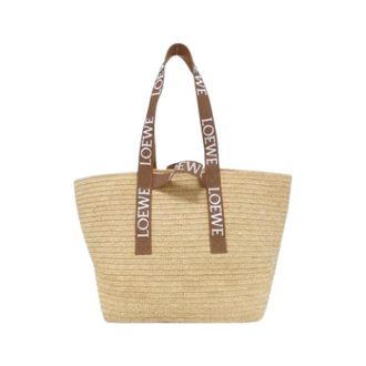Loewe Pre-owned Raffia Handbag - Dames - Vintage Handtas - Beige - ONE Size - Vintage
