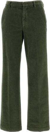 Cellar Door Green Dora Stretch Corduroy Wide-Leg Pants
