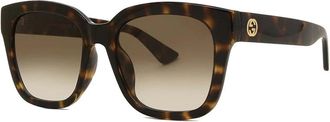 Gucci Brown Gradient Square Ladies Sunglasses GG1338SK 002 54
