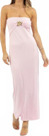 FORE COLLECTION Marvilla Strapless Maxi Dress In Pink