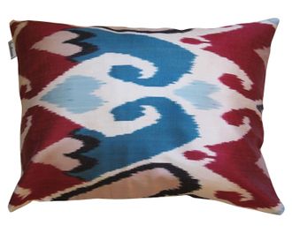 Les-Ottomans Silk Ikat Cushion