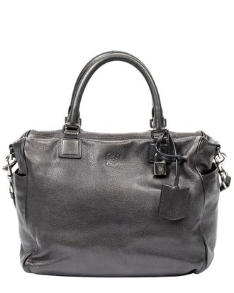 Loewe Dark Grey Goatskin Leather Convertible Zip Tote (Authentic Pre-Loved)