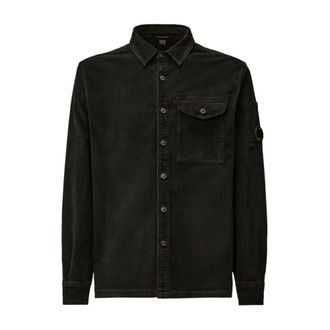 C.P. Company Corduroy Long Sleeve Shirt - male - C.P. Company - Denim Shirts - Black - XL - Shirts