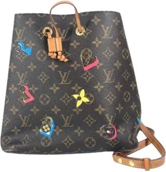 Louis Vuitton Vintage, unisex, Bruin, ONE Size, Pre-owned Monogram Canvas Bucket Bag