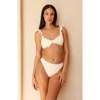 Dippin' Daisy's Swimwear Countess Bandeau Bikini Top in Dove at Nordstrom, Size 3 X
