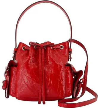 Acne Studios Multipocket Goatskin Crossbody Bag Red