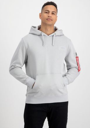 Alpha Industries Kapuzensweatshirt ALPHA INDUSTRIES BACK PRINT HOODY, Herren, Gr. XXL, grau (pastel grau), angeraute Sweatware, Obermaterial: 100% Baumwolle, bedruckt,