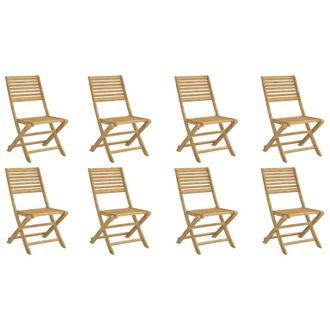 vidaXL Sillas De Jard&iacute;n Plegables 8 Uds Madera Acacia 48,5x61,5x87 Cm Vidaxl