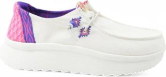 Hey Dude Wendy Peak Chambray Woven - Dames - Veterschoenen - Wit - 39 EU - Schoenen
