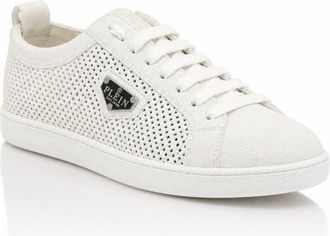 Philipp Plein Perforated Suede Low-Top Sneakers Men in Offwhite at Nordstrom, Size 44