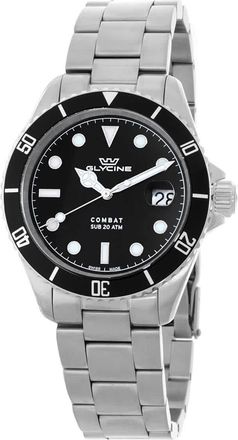 Glycine Combat Quartz Black Dial Mens Watch GL1060