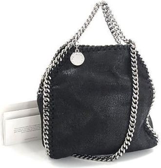 Stella McCartney Stella Mccartney Black Leather Handbag Shoulder Bag Tote Bag (Pre-Owned)