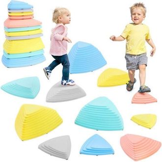 OEM Piedras De Equilibrio - Mamabrum - Lote De 11 - Colores Pastel - Antideslizantes - Pl&aacute;stico Resistente