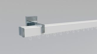 Indeko Gardinenstange »Bern« 2 läufig-läufig Wunschmasslänge Innenlauf Komplett-Set inkl. Gleitern und Montagematerial