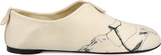 Loro Piana Floaty loafers met grafische print - Beige