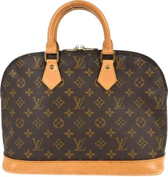 Louis Vuitton Alma Handbag Monogram Canvas Brown Canvas Handbag (Pre-Owned)