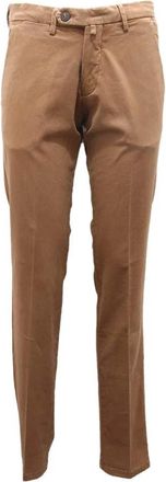 Michael Coal Slim Fit Italiaanse Broek - Heren - Slim Fit Broeken - Bruin - W31 - Katoen - Broeken