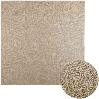 vidaXL Alfombra Zizur Aspecto Yute Interior/exterior Beige 240x240 Cm Vidaxl