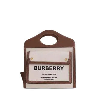 Burberry Pre-owned Handbags, female, Beige, Size: ONE SIZE Pre-owned Pocket Mini