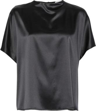 SOLOTRE Top effetto satinato - - Blouses & Shirts - Donna - Nero - L