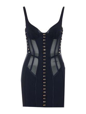 Elisabetta Franchi Black Bustier Dress