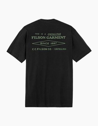 Filson Mens Filson Outfitter Diamond Graphic T-Shirt - Black - Size: 38