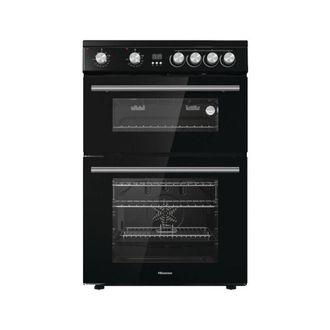 Hisense HDE3211BBUK - Black Electric Cooker - Double Oven - A Rated