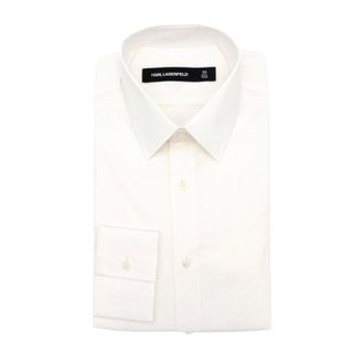 Karl Lagerfeld Formal Shirt - Heren - Zakelijke Overhemden - Wit - M - Leer - Overhemden